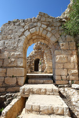 Lebanon: Inside the remains of Beaufort Crusader Fortress in South Lebanon.