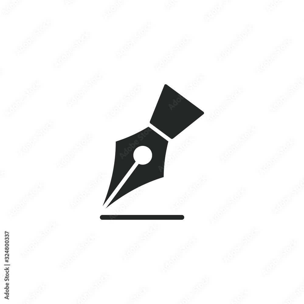 Poster fontain pen icon template color editable. ink pen symbol vector sign isolated on white background il