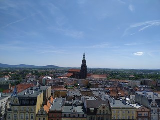 Świdnica, panorama, katedra, Dolnyślaśk, widok, wieża © Michał