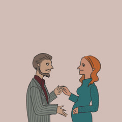 プロポーズ　妊娠　愛　カップル　恋人