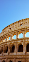 Obraz premium The Coliseum or Flavian Amphitheatre (Amphitheatrum Flavium or Colosseo), Rome, Italy