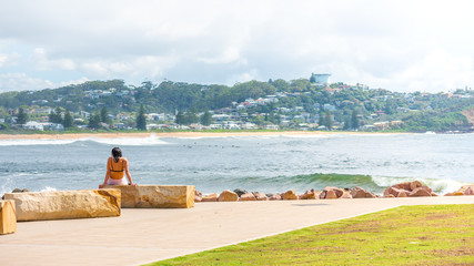 20th Feb 2020 - Avoca Beach NSW, Australia : woman sitting at the beach looking at the view