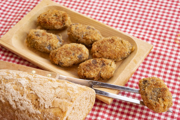 fried aubergine rissoles