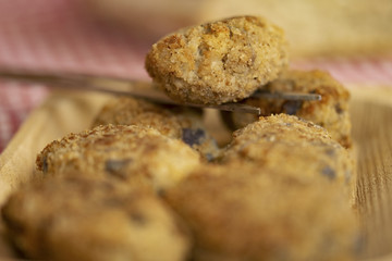 fried aubergine rissoles
