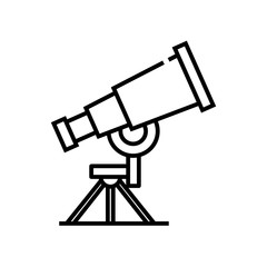 Astronomy lesson line icon, concept sign, outline vector illustration, linear symbol.