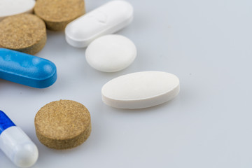 White background medicine picture