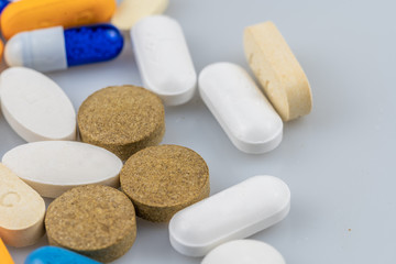 White background medicine picture