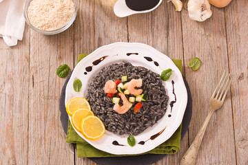 Squid ink risotto.