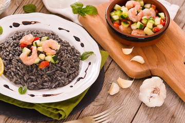 Squid ink risotto.