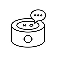 Alarm device line icon, concept sign, outline vector illustration, linear symbol.