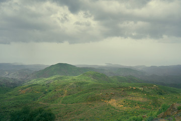 Naklejka premium Arta mountains after the rains, Djibouti