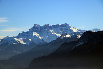 Fototapeta na wymiar Snowed Mountains