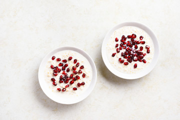 Pomegranate oats porridge