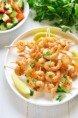 Grilled shrimp skewers