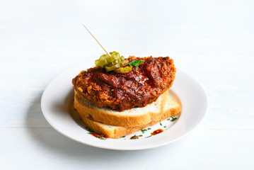 Nashville hot chicken sandwich
