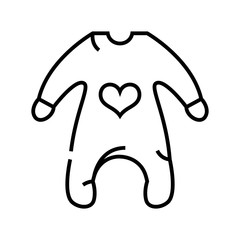 Baby clothing line icon, concept sign, outline vector illustration, linear symbol.