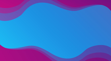 Blue abstract background with purple waves and space for text or image