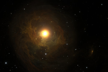Betelgeuse - bright star in the constellation of Orion. Dynamic expanding corona, eruption of gas or dust