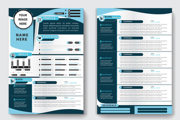 CV Curriculum Vitae professional Template Infographic