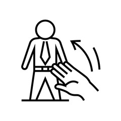 Assistance line icon, concept sign, outline vector illustration, linear symbol.