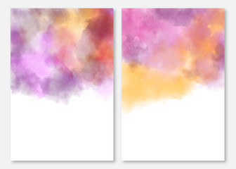 Abstract colorful watercolour background with copy space for your text
