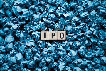 Ipo Word Written In Wooden Cube