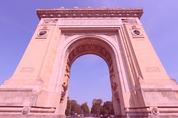 Fototapeta premium Bucharest. Vintage style filtered colors.