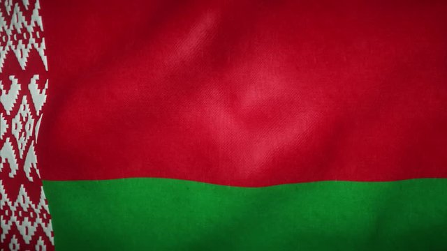 flag of belarus waving in the wind