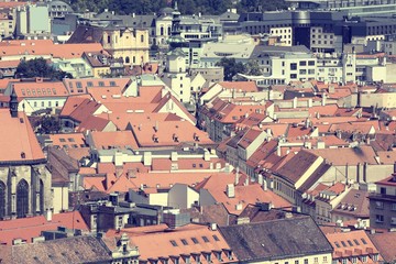 Fototapeta na wymiar Bratislava. Retro style filtered color.