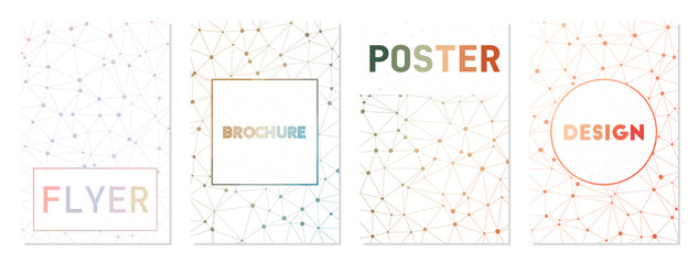 Set of digital covers. Can be used as cover, banner, flyer, poster, business card, brochure. Amazing geometric background collection. Creative vector illustration.