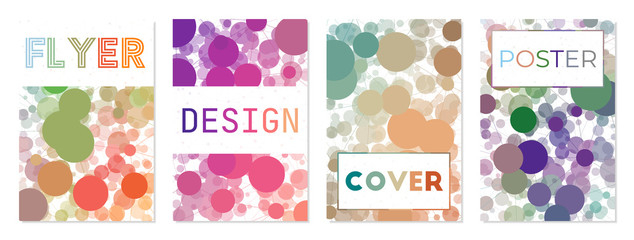 Set of technology style covers. Can be used as cover, banner, flyer, poster, business card, brochure. Awesome geometric background collection. Astonishing vector illustration.