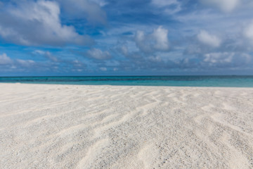 Sea sand sky concept. Beautiful tropical landscape backdrop. 