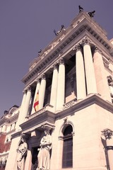 Madrid. Vintage filtered colors style.