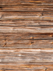 Fototapeta premium Old grayed surface of planed log wall