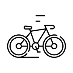 Bicycle line icon, concept sign, outline vector illustration, linear symbol.
