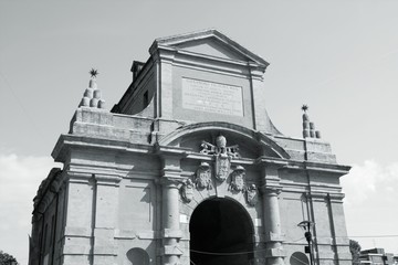 Bologna, Italy. Black and white vintage style. © Tupungato
