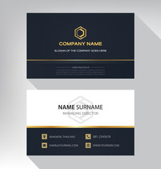 Obraz premium Business card in modern luxury style black gold white