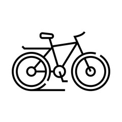 Bike line icon, concept sign, outline vector illustration, linear symbol.