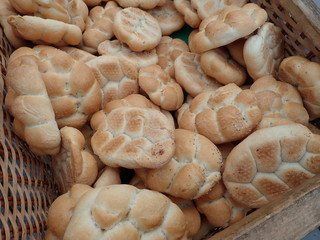 traditional czech bun houska in bakery