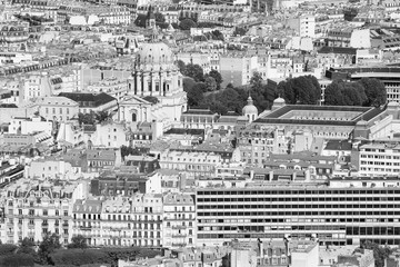 Paris. Black and white vintage style photo.