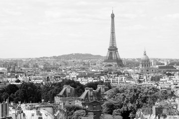 Fototapeta na wymiar Paris. Black and white photo.