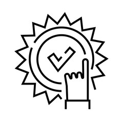 Achievement reward line icon, concept sign, outline vector illustration, linear symbol.