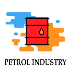 Petrol industry container for liquid