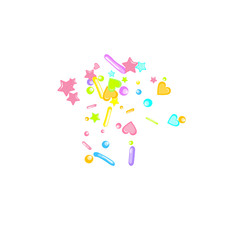 Sprinkles grainy. Cupcake dessert bakery confetti