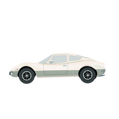 Fototapeta na wymiar vector image of beige vintage sport auto 