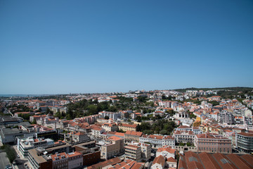 view of the city from above