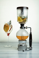 The Asian Monk Vodka infused with Thai flavours like Kaffir lime, Birds eye chilli and galangal Cocktail