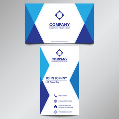 Modern Professional Blue Geometric Business Card