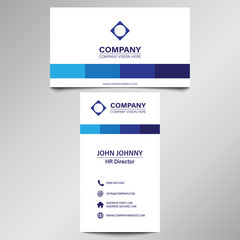 Modern Professional Blue Geometric Business Card