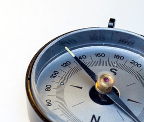Compass on white background